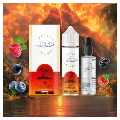 Volcan Rouge 60ml (0mg) - Petit Nuage