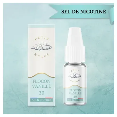 Flocon Vanillé 10ml Nic Salt (20mg) - Petit Nuage