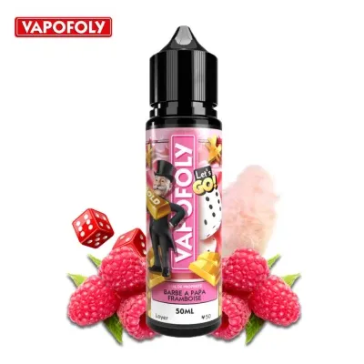 Barbe à Papa Framboise 50ml (0mg) - Vapofoly