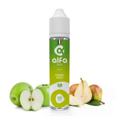 Pomme Poire 50ml (0mg
                              50% / 50%) - Alfaliquid Fruités