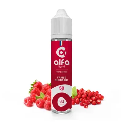 Fraise Rhubarbe 50ml (0mg
                              50% / 50%) - Alfaliquid Fruités