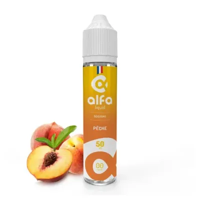 Pêche 50ml (0mg
                              50% / 50%) - Alfaliquid Fruités