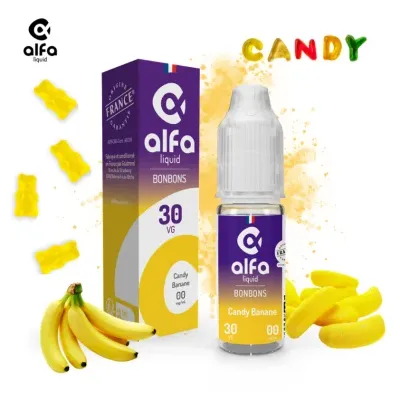 Alfaliquid Bonbons (12mg
                              70% / 30%) - Candy Banane 10ml