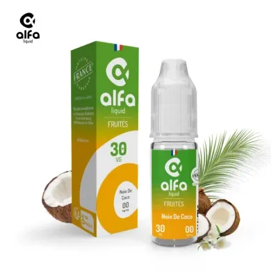 Alfaliquid Fruités (0mg
                              70% / 30%) - Noix De Coco 10ml