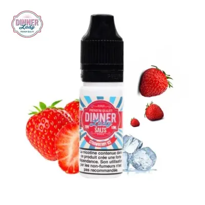 Strawberry Ice Nic Salt 10ml (10mg) - Dinner Lady