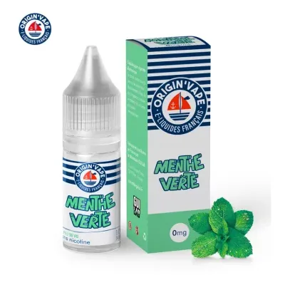Menthe Verte 10ml (Boite de 10) (0mg) - Origin'vape