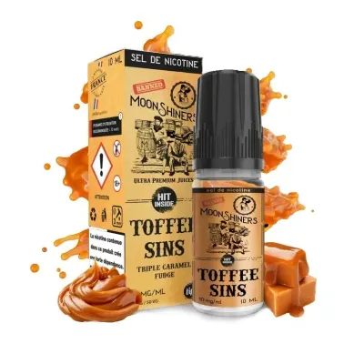 Moon Shiners : Toffee Sins 10ml SALT (20mg) - Le French Liquide