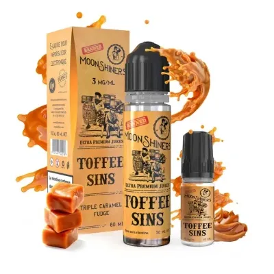 Toffee Sins 60ml Easy2Shake (3mg) - Moon Shiners by Le French Liquide