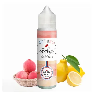 Pêche Citron 50ml (0mg) - Tutti frutti du Coq