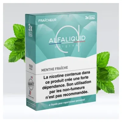 Menthe Fraiche 3x10ml (16mg) - Alfaliquid Fraicheur