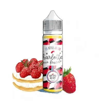 Charlotte aux fraise 50ml (0mg) - Les Bêtises du Coq