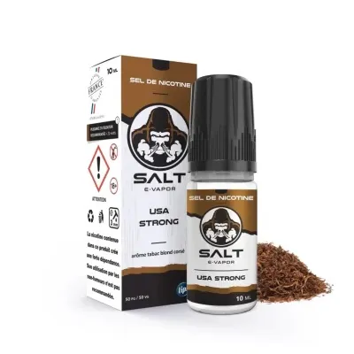 Salt E-Vapor: USA Strong 10ml (10mg) - Le French Liquide