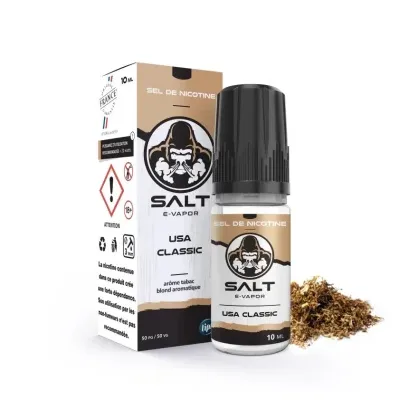 Salt E-Vapor: USA Classic 10ml (5mg) - Le French Liquide