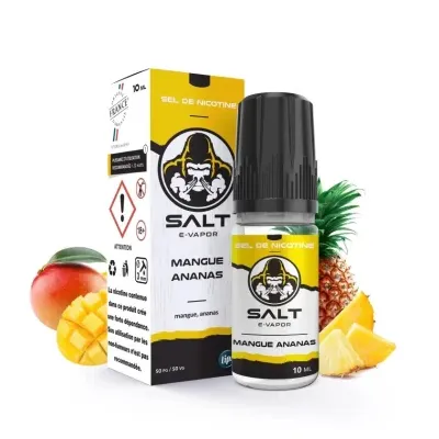Salt E-Vapor: Mangue Ananas 10ml (10mg) - Le French Liquide