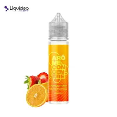 Concentré Orange Fraise 20ml (0mg) - Liquideo Longfill