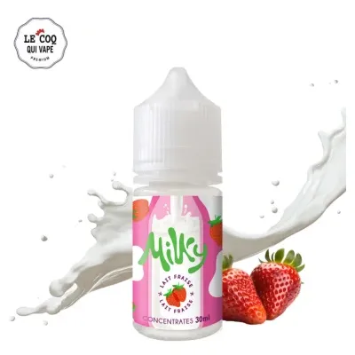 Concentré Milky Fraise 30ml (0mg) - Le Coq Qui Vape