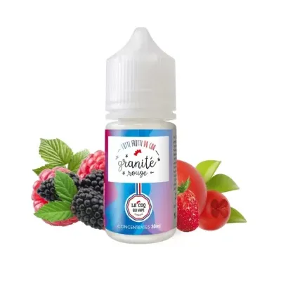 Concentré Granité Rouge 30ml (0mg) - Tutti Frutti du Coq