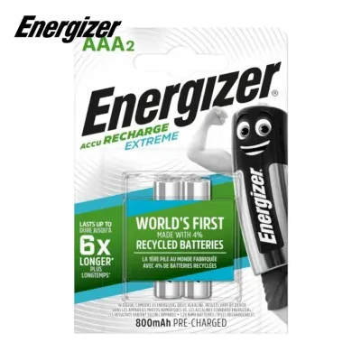 Piles rechargeables AAA HR3 800mAh (2pcs) (Rechargeable) - Energizer Extreme