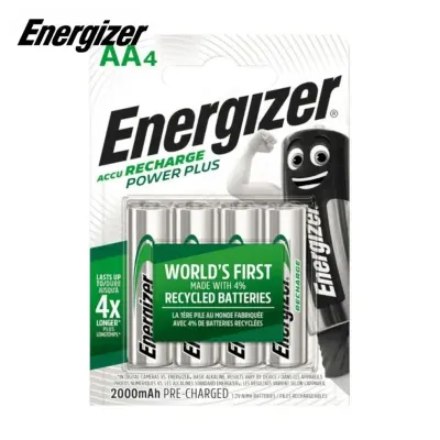 Piles rechargeables AA HR6 2000mAh (4pcs) (Rechargeable) - Energizer Power Plus