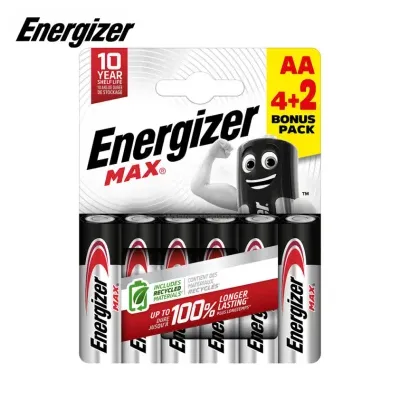 Piles Alcaline Power AA LR6 (4+2) (Alcaline) - Energizer Max