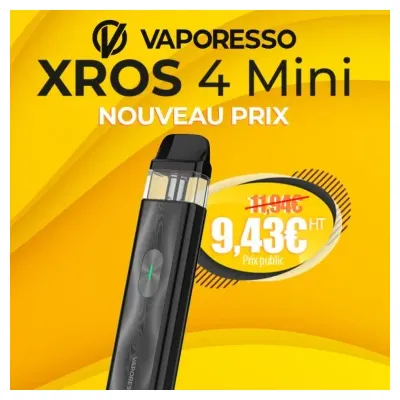 Kit XROS 4 Mini 1000mAh (Black) - Vaporesso