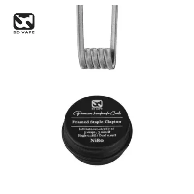 Coils Framed Staple Clapton NI80 Handmade (2pcs) (0.18ohm) - BD Vape
