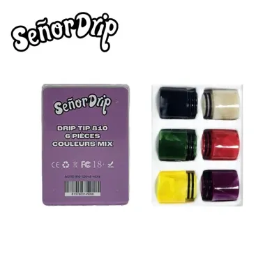 Box Drip Tip 810 aléatoire (6pcs) (Mix) - Señor Drip Tip