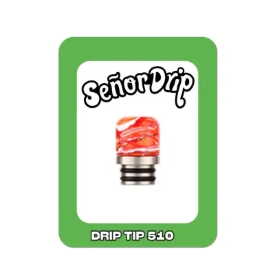 Drip Tip 510 Marble (White Marble) - Señor Drip Tip