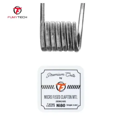 Coils Micro Fused Clapton MTL Ni80 New Version (10pcs) (0.88ohm) - Fumytech