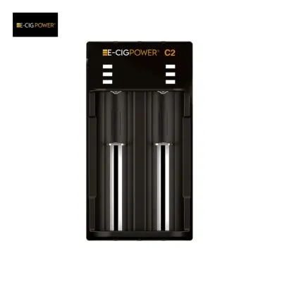 C2 Chargeur de batterie Li-ion avec LED et Micro USB (Black) - E-Cig Power