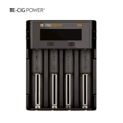 D4 Chargeur d'accus intelligent Micro USB avec écran LCD (Black) - E-Cig Power