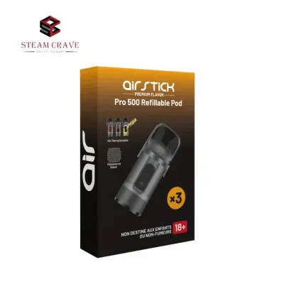 Cartouches Airstick Pro 500 2ml (3pcs) (1.0ohm) - Steam Crave