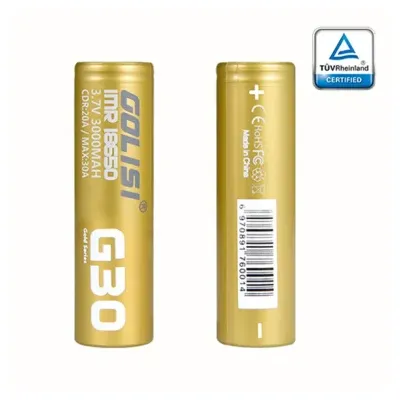 Accu G30 18650 3000mAh 20A (Boite de 2) (Golisi G30) - Golisi