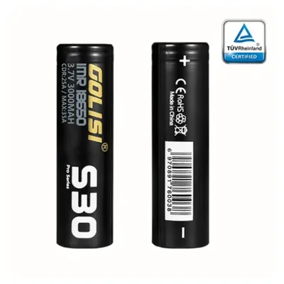 Accu S30 18650 3000mAh 25A (Boite de 2) (Golisi S30) - Golisi