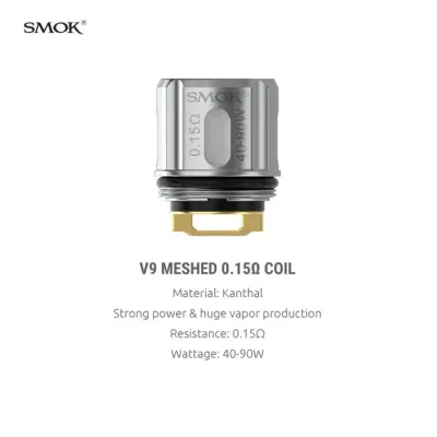 Résistances TFV9 (5pcs) (V9 Mesh - 0.15ohm) - Smok