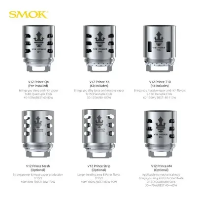 Résistances TFV12 P-Tank (3pcs) (M4 0.17ohm) - Smok