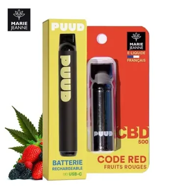 Kit Code Red 600 puffs (500mg) - Puud by Marie Jeanne