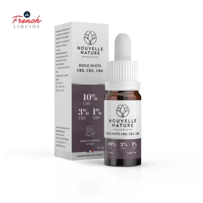 Huile Neutre CBD (10% CBD 3% CBG 1% CBN) - Nouvelle Nature by Le French Liquide