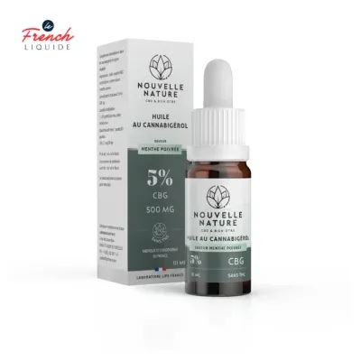 Huile Menthe Poivré CBG 10ml (10% CBG) - Nouvelle Nature by Le French Liquide