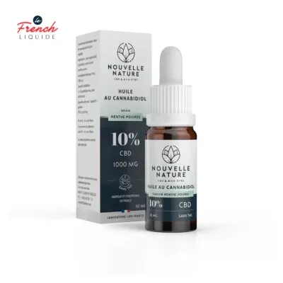 Huile Menthe Poivré CBD 10ml (10% CBD) - Nouvelle Nature by Le French Liquide
