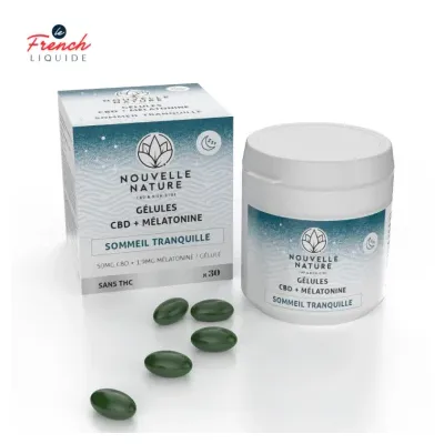 Soft Gel sans THC x 30 (500mg CBD + 1.9g mélatonine) - Nouvelle Nature by Le French Liquide