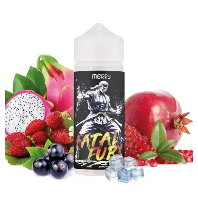 Merry - Fatal Fury 100ml, Cassis, Grenade, Fraise des bois, Kiwi, Frais
