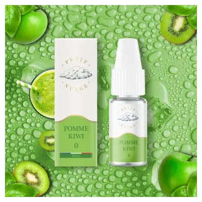 Pomme Kiwi 10ml (Nicotine: 00 mg/ml) - Petit Nuage