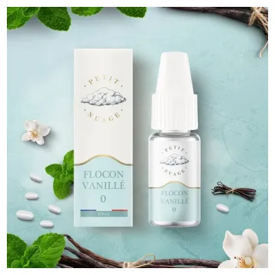 Flocon Vanillé 10ml (Nicotine:03 mg/ml) - Petit Nuage