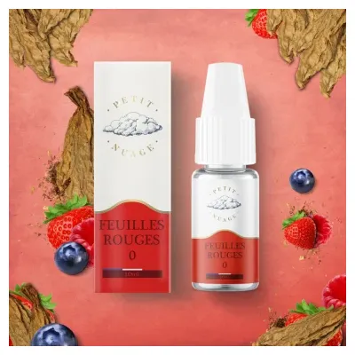 Feuilles Rouges 10ml (Nicotine: 00 mg/ml) - Petit Nuage