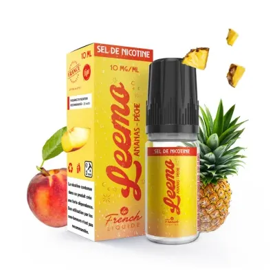 Ananas Pêche Salt 10ml Leemo (Nicotine:10 mg/ml) - Le French Liquide
