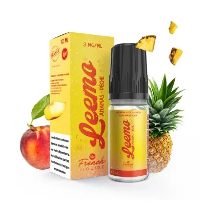 Ananas Pêche 10ml Leemo (Nicotine:03 mg/ml) - Le French Liquide