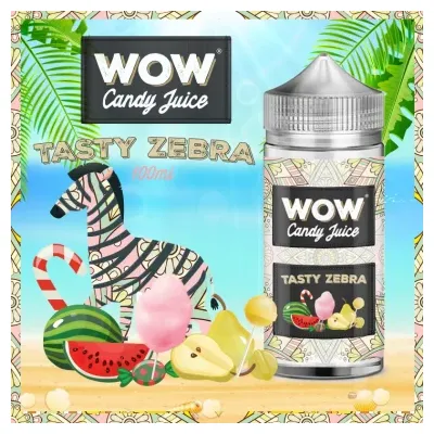 Tasty Zebra 100ml WOW Candy Juice - Made in Vape