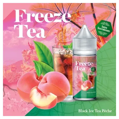 Concentré Black Ice Tea Pêche 30ml Freeze Tea - Made In Vape