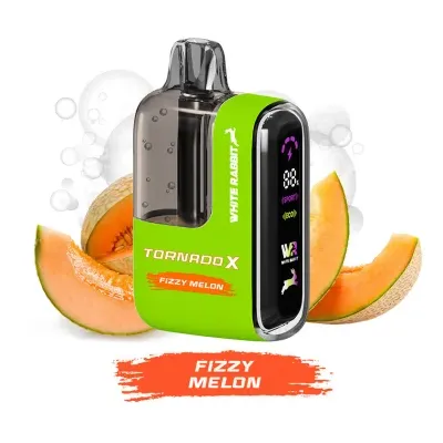 Puff Tornado X 25K Fizzy Melon 650mAh 18ml (Nicotine:20 mg/ml) - Tornado x White Rabbit